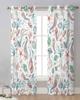 Sea Life Starfish Watercolor Sheer Curtains for Living Room Decoration Window Curtains for Kitchen Tulle Voile Organza Curtains
