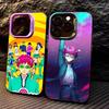 Аниме S-Сайки Кусуо Чехол для телефона для iPhone17,16,15,14,13,12,11 Plus,Pro Max Цветной Серебряный Покрытие Внутренняя крышка