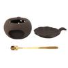 Ceramic Tea Roaster Loose Leaf Tea Warmer Tea Fragrance Roasting Baking Pot with Stainless Steel