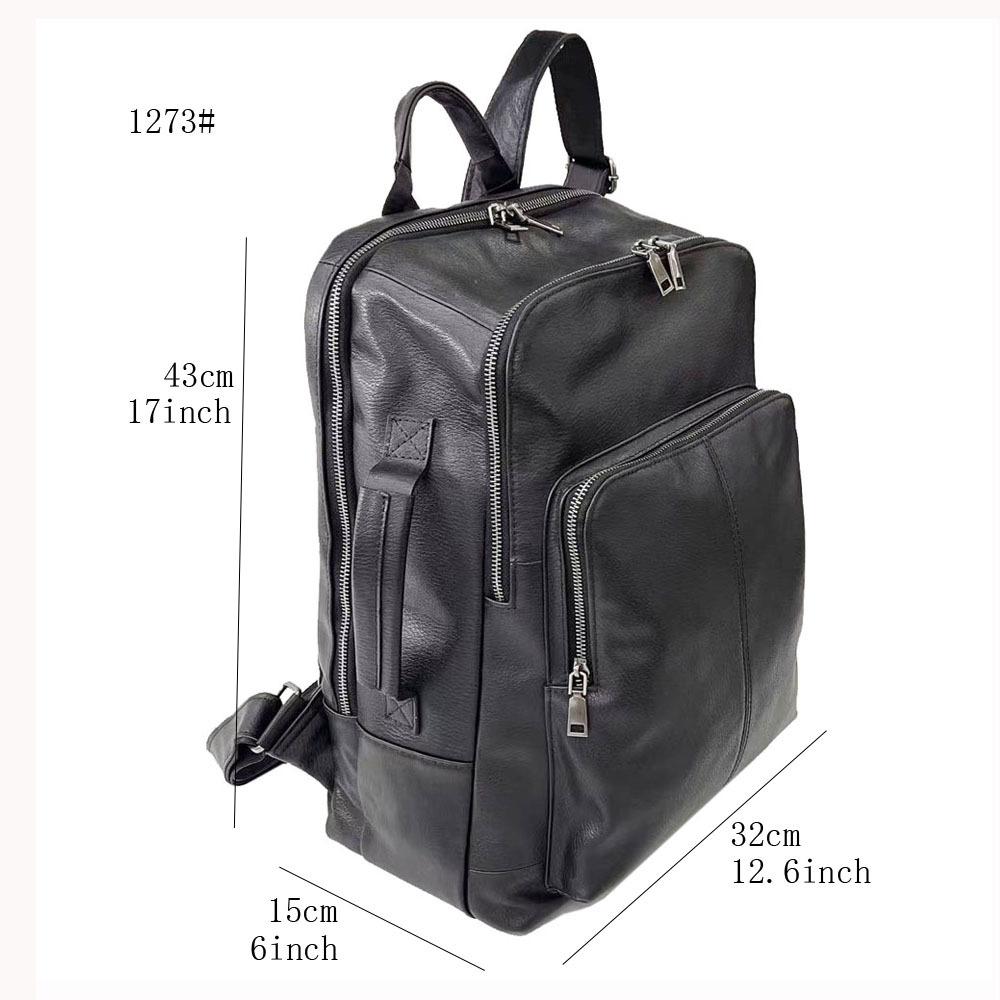 Кожаный рюкзак для мальчиков, черный 14-дюймовый деловой компьютерный рюкзак, дорожный рюкзак из воловьей кожи