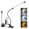 LEDs Clip-on Desk Lamp Dimmable Reading Light 3 Lighting Modes & 10 Brightness Levels Flexible