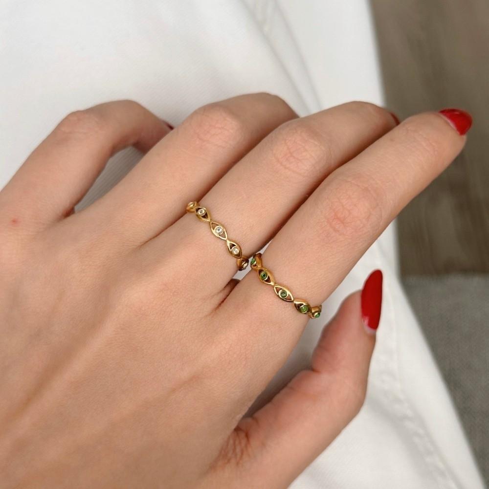 Jewelry Eyes Ring Adjustable Crystal Ring Cool Demon Eye Finger Ring Girls