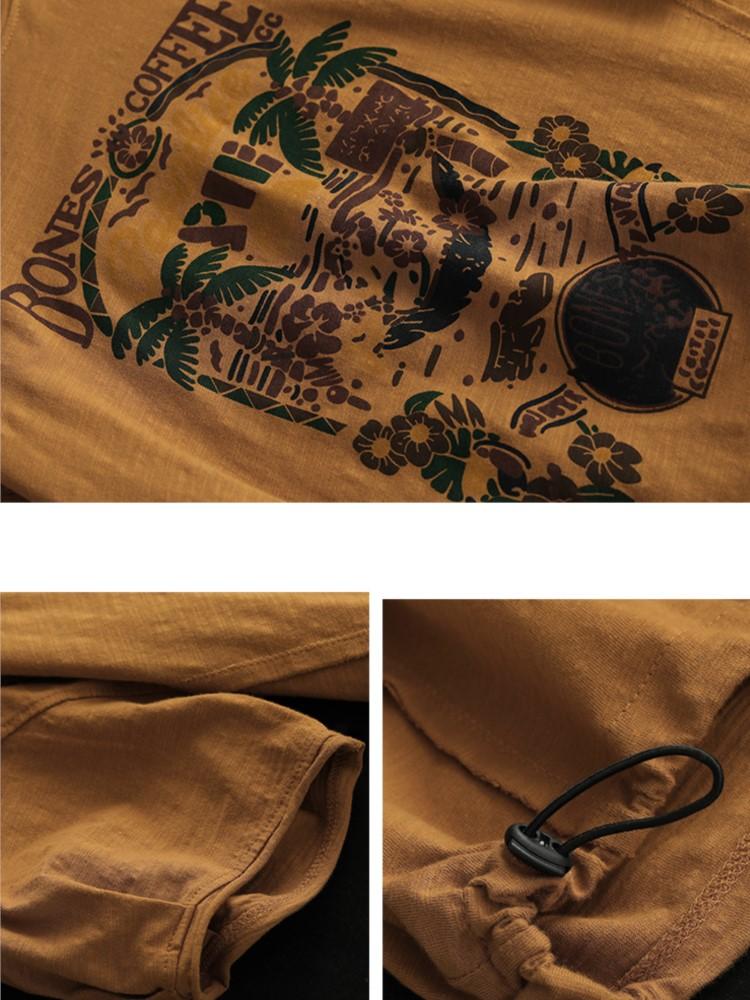 Johnature Women Vintage Print Floral T-Shirts O-Neck Short Sleeve Tees Summer Cotton Loose Women Casual Soft T-Shirts