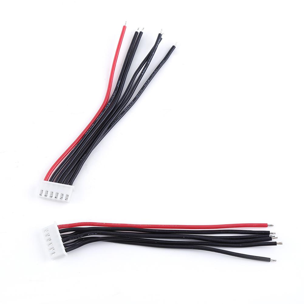10pcs 10cm 22AWG 2-6S Balance Charger Connector Silicone Cable Adapter Plug