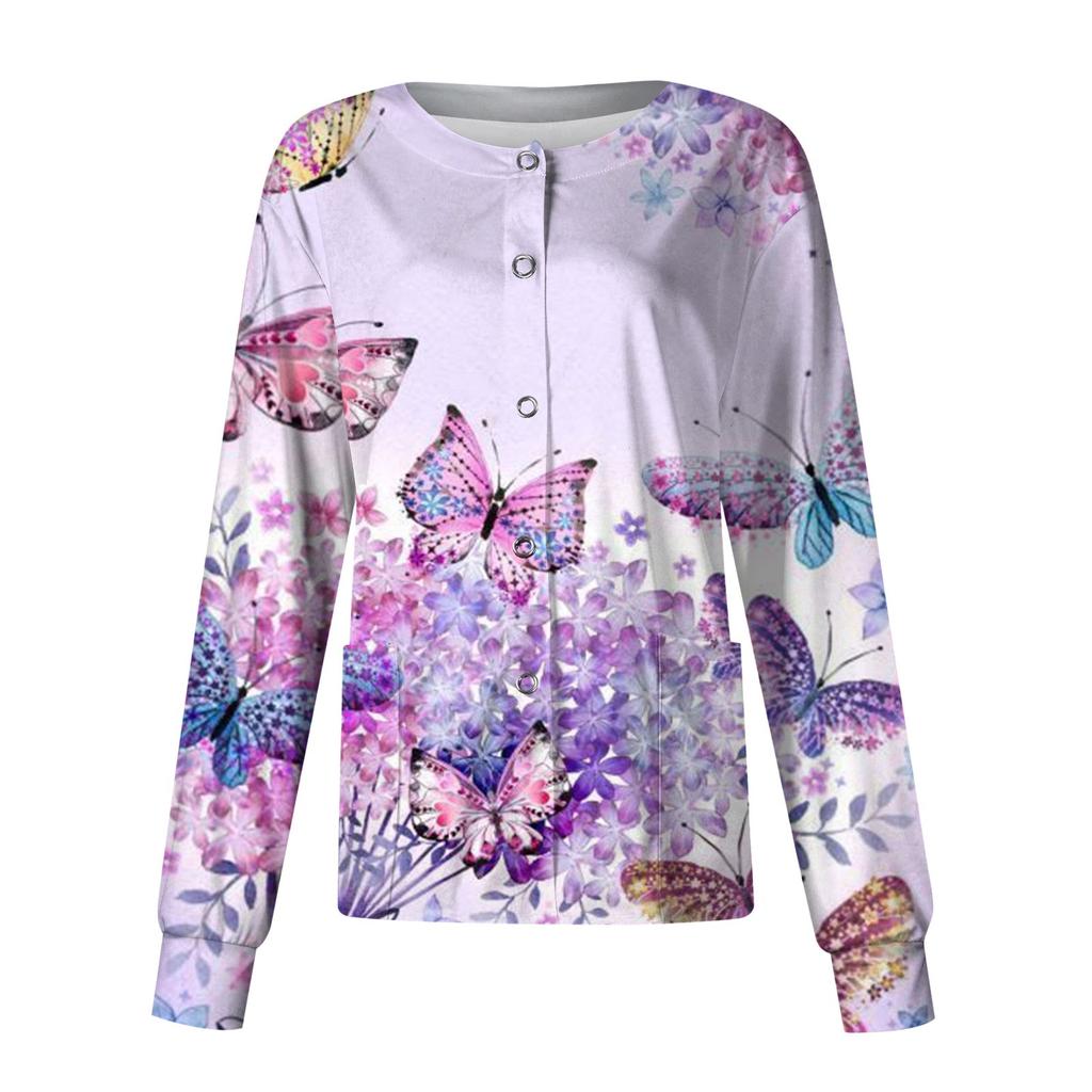 Женский однобортный защитный комбинезон с длинным рукавом и карманом, рабочий воротник-стойка, кардиган, куртка, топ