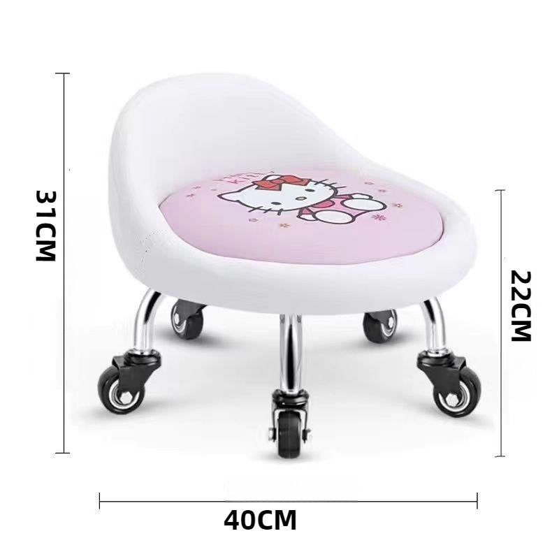 Утолщенная рама Круглый шкив Табурет Портативный Низкий Вращающийся стул Инструмент Бытовой Мобильный Универсальный Табурет на колесиках