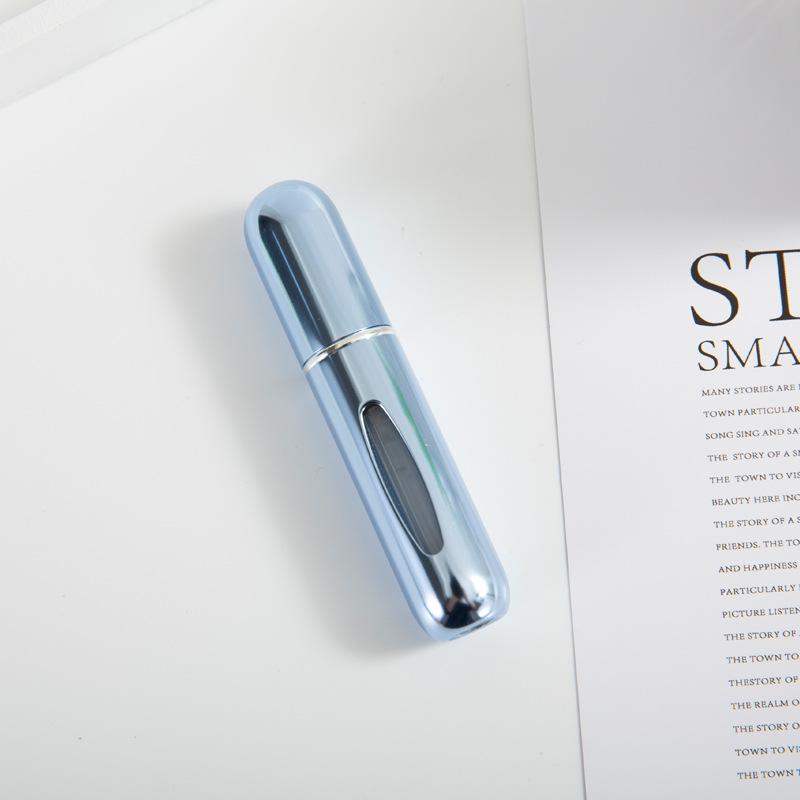 Compact 5ml Self-Pump Spray Perfume Bottle with Aluminum Press Design