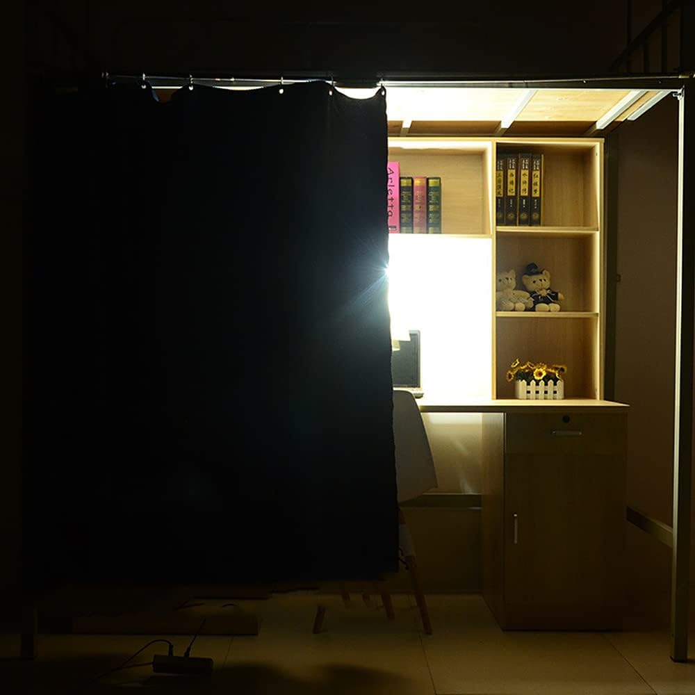 Зеленая шторка для кровати с люверсами, однотонные светонепроницаемые шторы длиной 47 дюймов, блокирующие свет, приватность, разделитель комнаты для студенческого общежития, двухъярусных кроватей, 1 панель Ш79 х