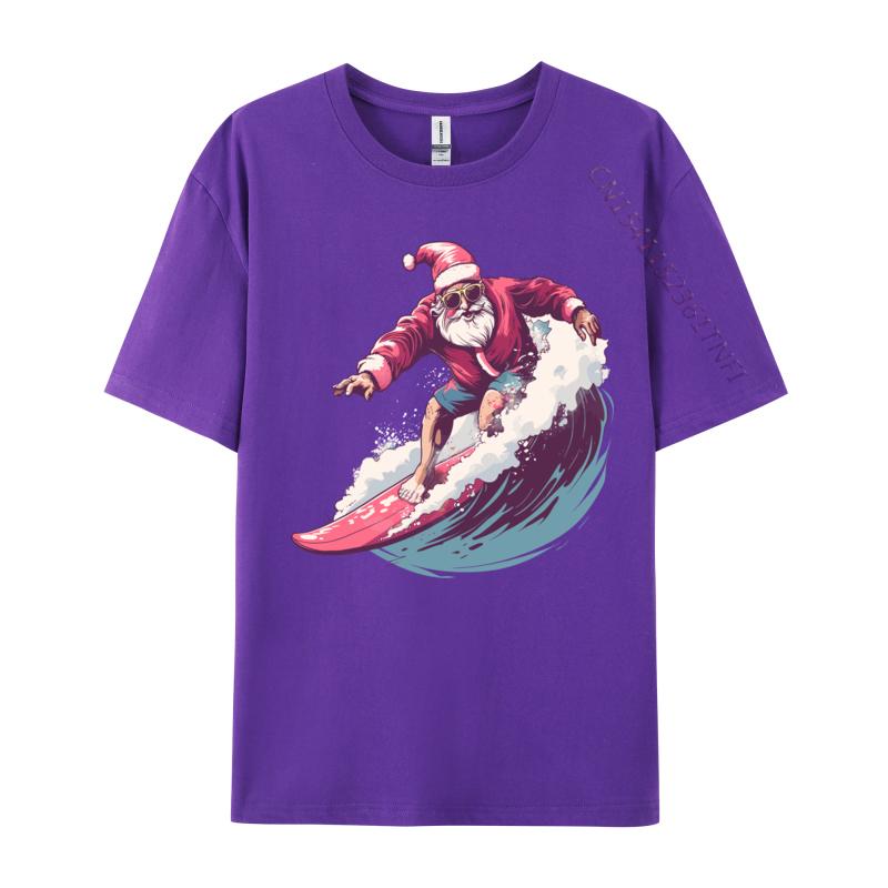 Christmas Surfing Santa Surfboarder Surf Lover Xmas Pajama Cotton Men Hockey Player Heartbeat Ice Hockey T-Shirt T Shirt