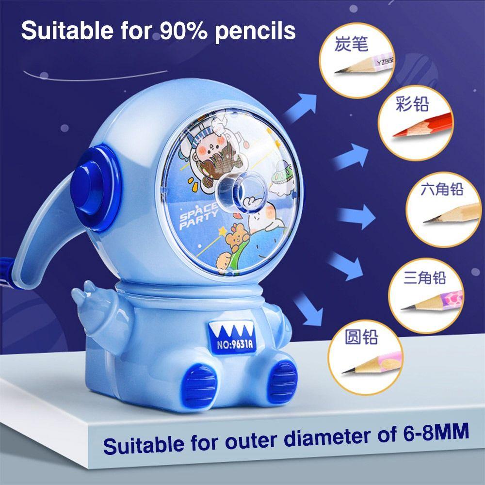 Astronaut Pencil Sharpener Anti Sticking Lead Hand-cranked Mechanical Tool Students