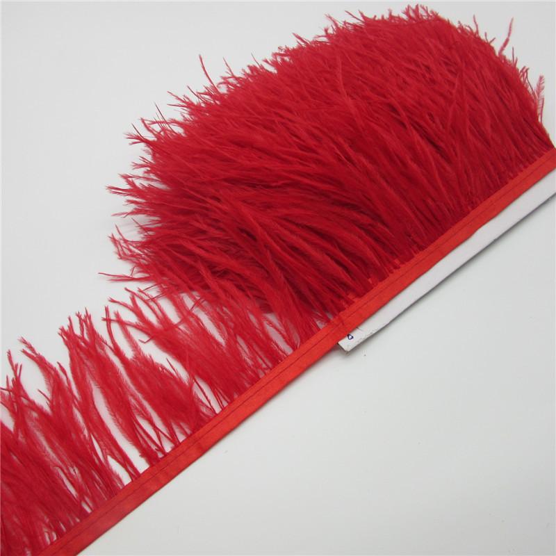 Ostrich Feather Cloth Strip 8-10 Dress Decorative Material Latin Dance Skirt Cloth Band Clothing Accessories Ostrich Hair Lace