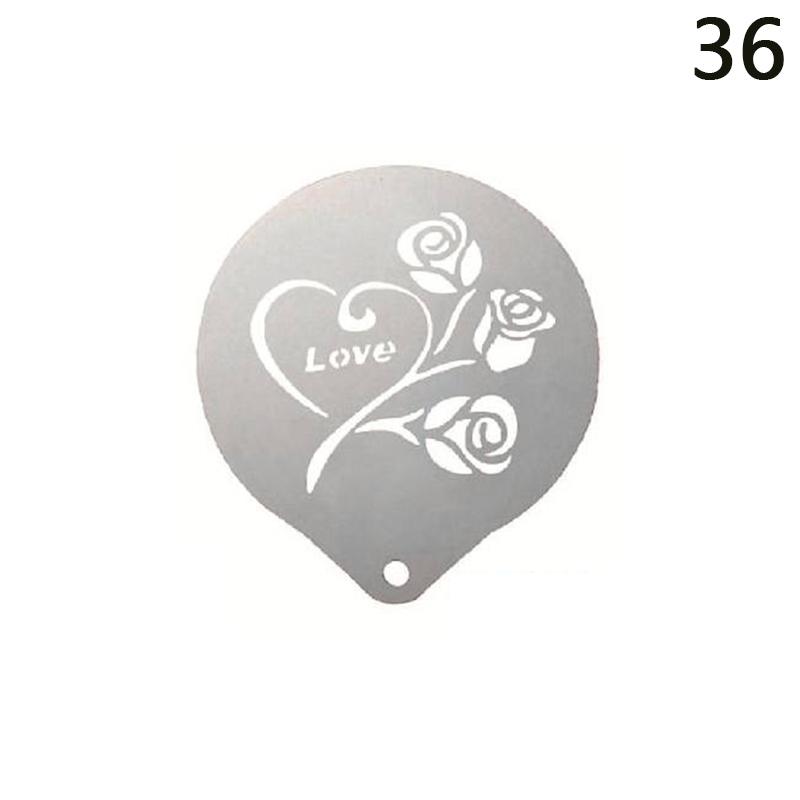 Форма для цветения из нержавеющей стали, необычная модель для штамповки кофе, утолщенный трафарет для распыления кофейной молочной пены