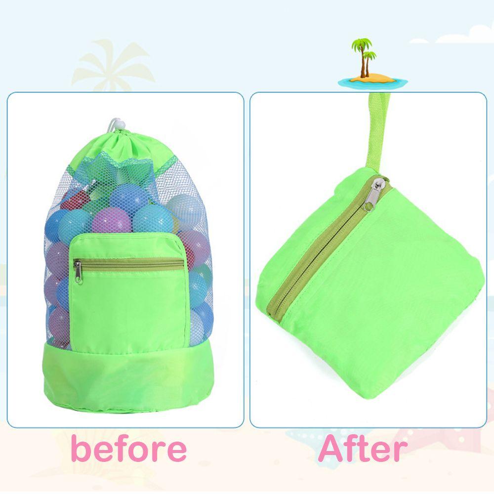 Beach Toys Pouch Girls Sundries Organizer Storage Bag Kids Shell Bags Mesh Swimming Bag Beach Bag