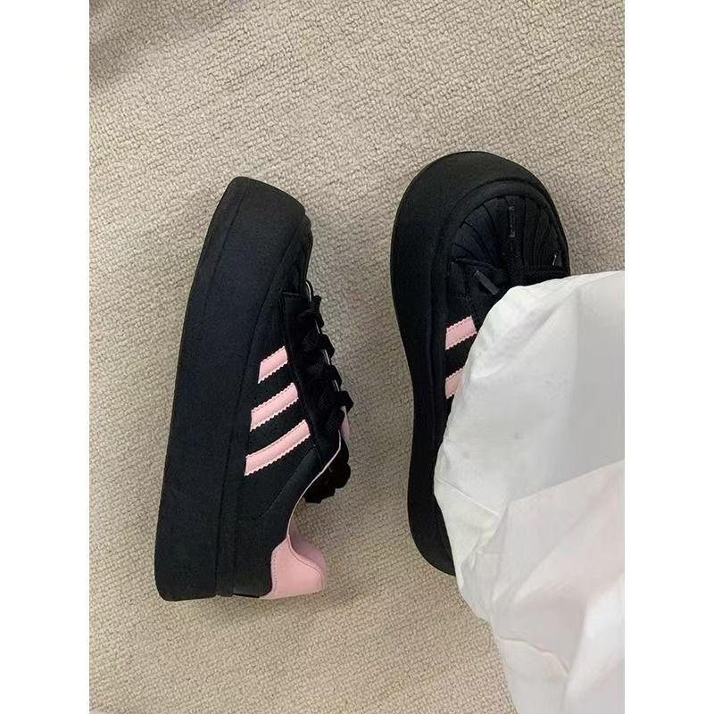 Кеды с носком-ракушкой, женские летние, новые, с круглым носком, на платформе, повседневные, обувь «панда», обувь «голова куклы»