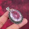 Красивый розовый кунцит, кулон, ювелирные изделия из драгоценных камней, кулон из стерлингового серебра 925 пробы, подарок для женщин, кулон ручной работы