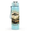 1PC Vintage Mountain Badge Logo Print 750ml Color Plastic Sports Water Bottle Leakproof Flip Straw Lid Suitable for Sports Office Home Use