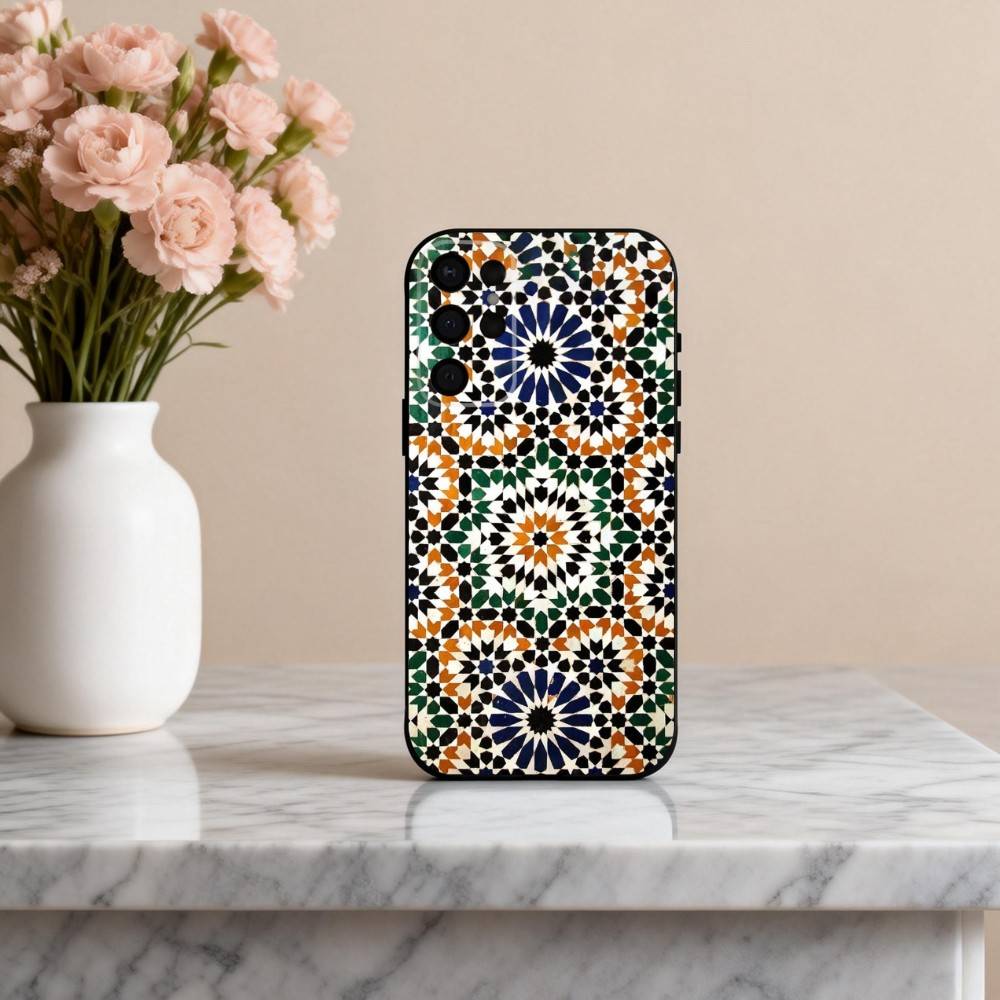 Чехол для телефона T-Tile M-Moroccan Cool Art для Samsung S25,24,23,22,30,21,10,9,Ultra,Plus,Lite,FE,4,5 G Мягкий Черный Чехол