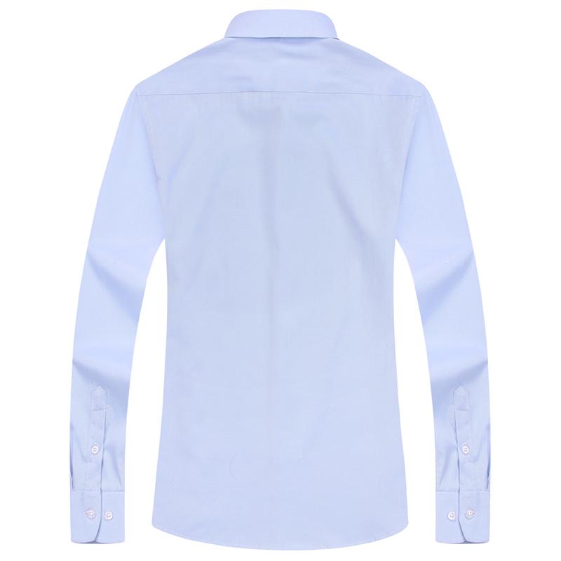 Large Size Men 'S Business Casual Long Sleeved Shirt White Blue Black Smart Male Social Dress Shirt 