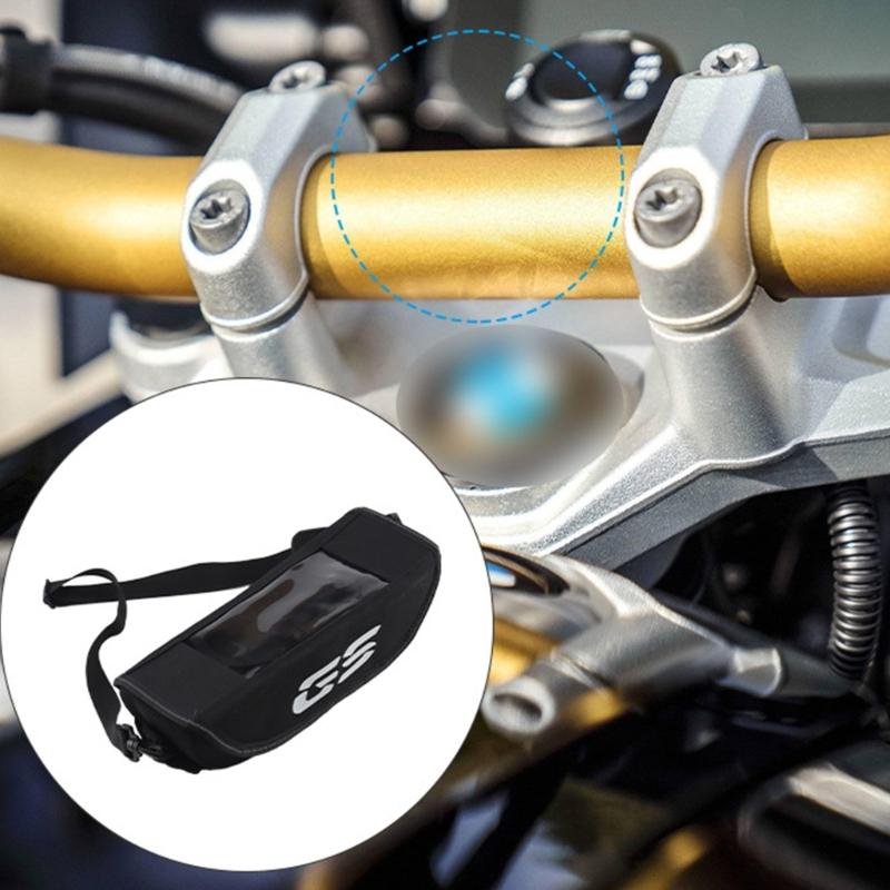 Motorcycle Handlebar Storage Bag PVE Construction Easy Access Essential For R1250GS R1200GS F850GS F750GS F900XR F800GS