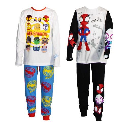 Spidey And His Amazing Friends Childrens/Kids Web-Spinners Long Pyjama Set (Pack of 2)