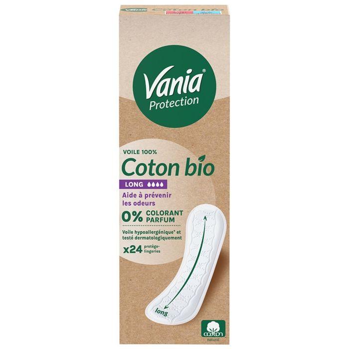 Protège-slip - VANIA - Protection Long Coton Bio - Barrière Anti-fuites - Flux Léger - Femme