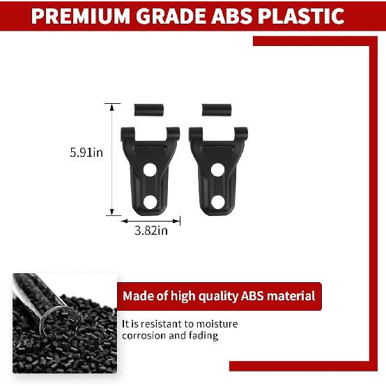 Hood Hinge Cover Decoration Trim Exterior Cover Kit Fit for 2018-2025 Jeep Wrangler JL JLU & Gladiator JT(Matte Black)