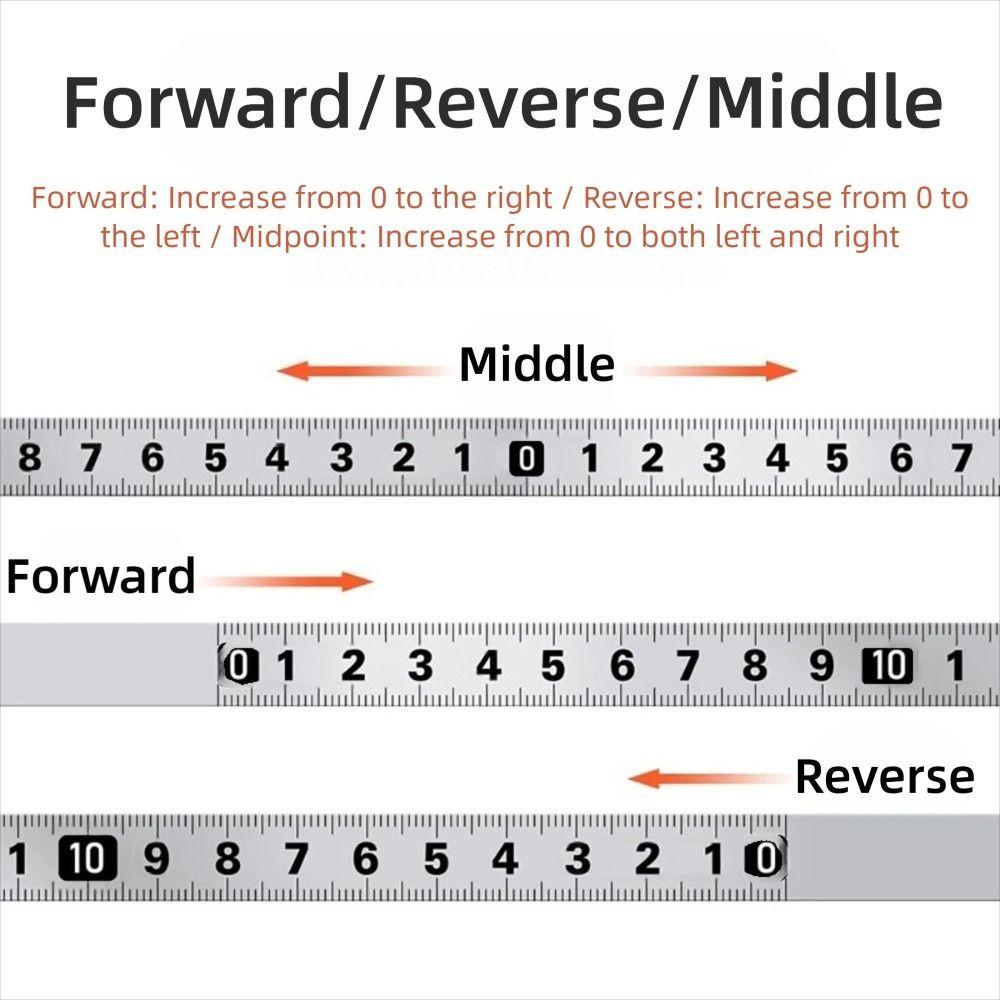 12MM Width Metal Tape Measure Self-Adhesive Workbench Ruler Durable Measuring Tape