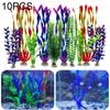 Artificial Large Aquarium Plant Set Aquatic Plants Plastic Fish Tank Decor 10pcs