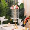 2-piece Acrylic Hanging Bead Flower Stand, Electroplating Process, Table Flower Stand, Home Decoration, Wedding Decoration