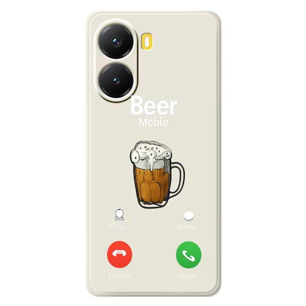 For Xiaomi Redmi Turbo 4 5G/Poco X7 Pro 5G Case Beer Pattern Printing Straight Edge TPU Phone Back Cover