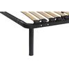 Anya - Black Bed Base Reinforced Slatted Frame and Adjustable Support 6 Feet 160x200 X 29 Cm In Metal