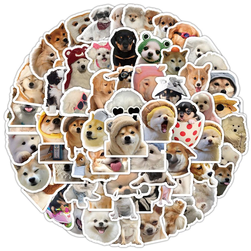 100pcs Cartoon Cat Dog Sticker Pack, Cute Pet Animal Journal Material, Kids Stationery DIY Decor Decals, Waterproof Stickers