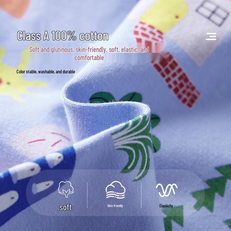 Boys' 2025 Full Print Spring/Autumn Pajama Set