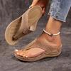 Toe Cool Slippers Women's Summer New Large Size Hollow Thick-soled Sandals Women's Shoes