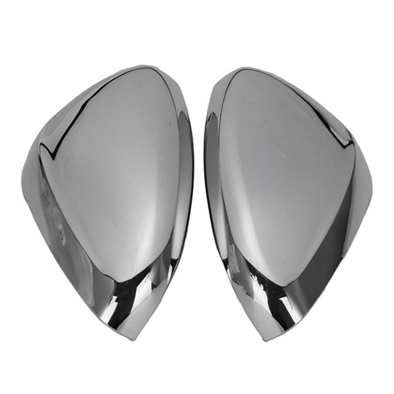 2Pcs Chrome Car Side Rearview Mirror Cover Trim For Peugeot 2008 Side Door Wing Cover Accessories