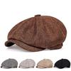 Fashion Men Octagonal Hat Spring Thin Breathable British Retro Casual Beret Caps