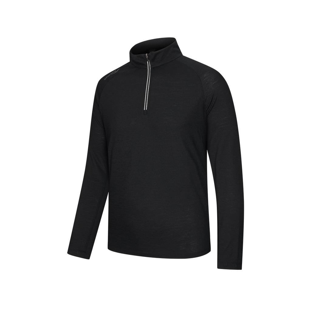 Saucony T Shirts Unisex Jet Black Stand Collar Moderate SA2250HZ91T-BK001
