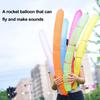 Long Latex Balloons with Pump Flying Screaming Rocket Balloons Colorful Spiral Balloons for Parties Birthdays Events