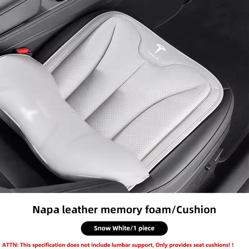 For Tesla Model 3 / Y Juniper Car Headrest Lumbar Support Memory Foam Car Rest Neck Pillow Seat Cushion Cover Car Accessories