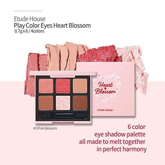 ETUDE Heart Play Color Eyes Dry Blossom [Eyeshadow Palette, Eyeshadow] 0.6g (x 6)