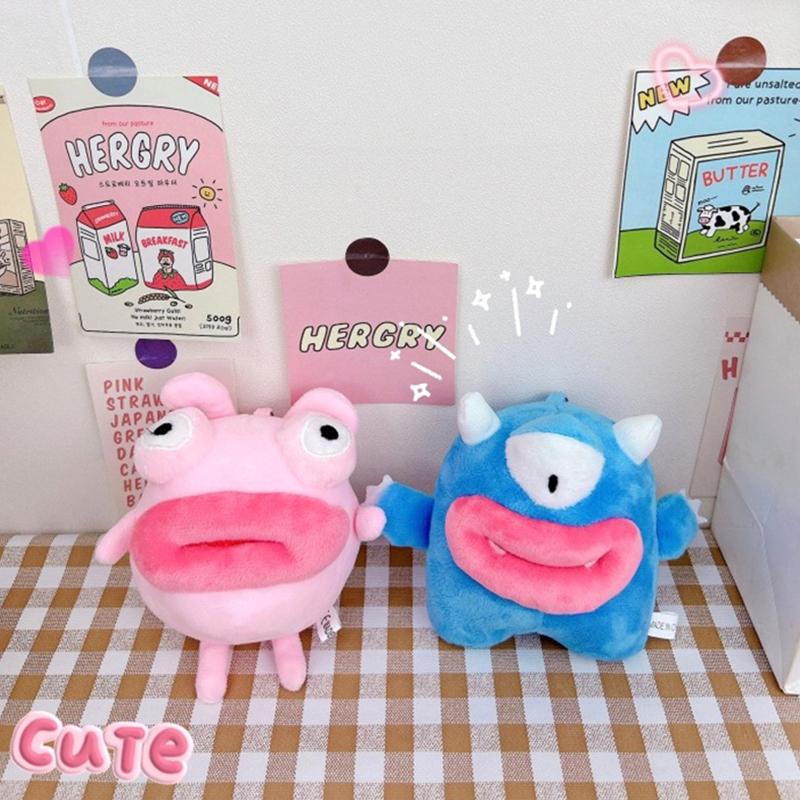 Брелок для ключей «Мультяшный сосисочный рот монстра» Забавный кролик плюшевая подвеска автомобильный брелок для рюкзака подвески для сумки Декор Аксессуары