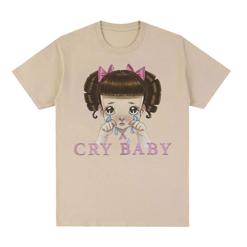 Лето 2025 Мелани Мартинес Cry Baby Мультяшный Графический Футболка Мужская Женская Милый Ретро Харадзюку 100% Чистый Хлопок Печатная Футболка