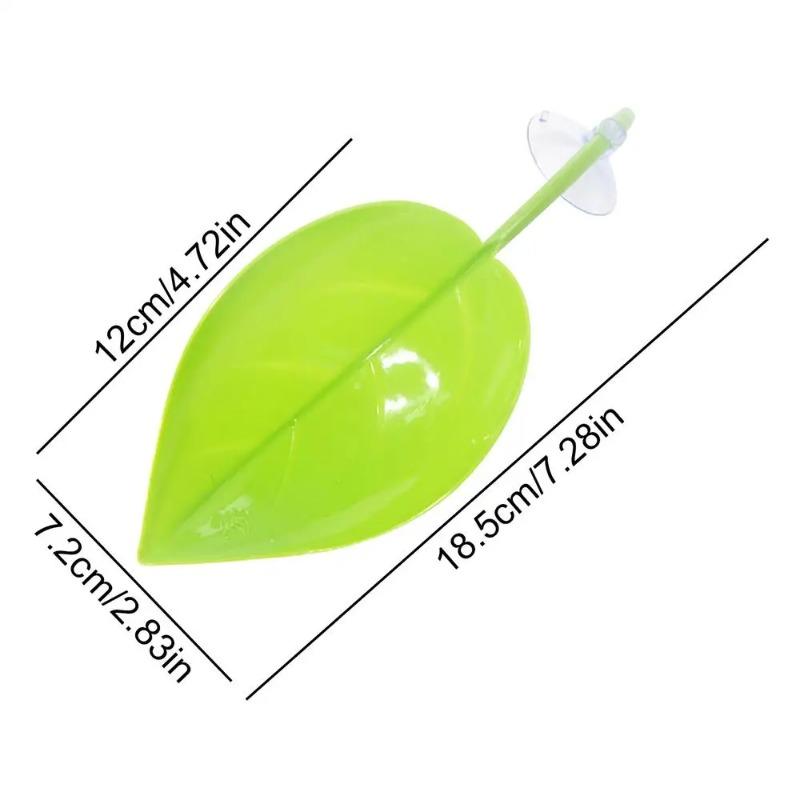 Frog Habitat Leaf Suction Cup Reptile Basking Area Resting Terrace Suction Cups Tank Accessories Simulated Leaves for Geckos