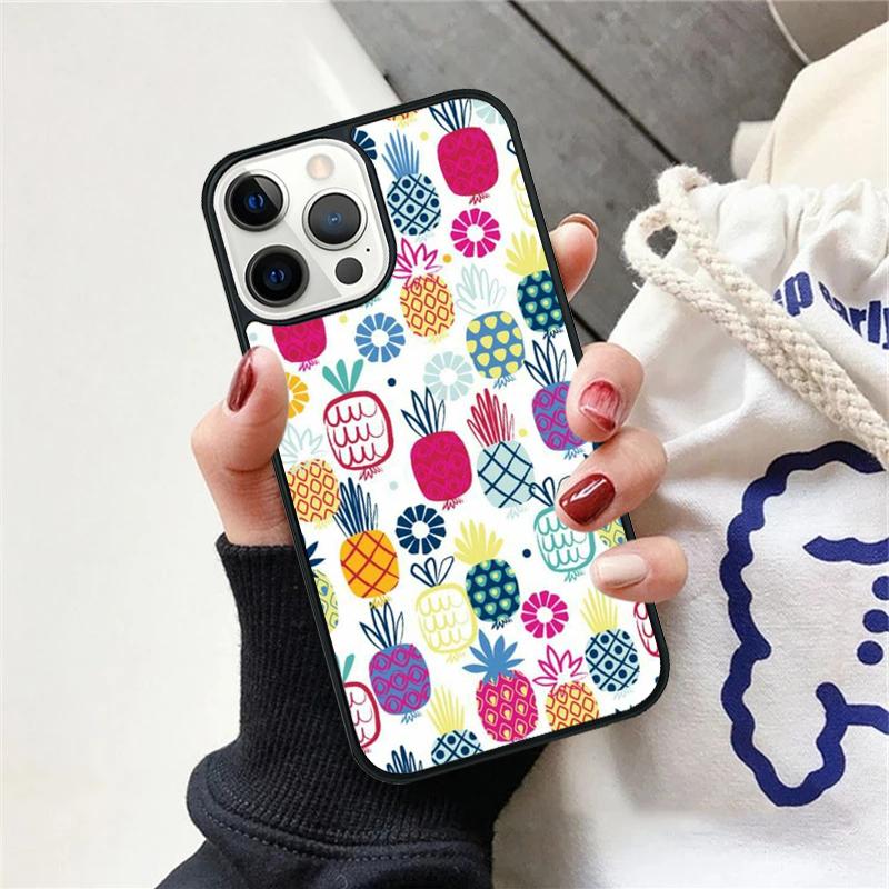 Tropical Pineapple Phone Case For iPhone 17 Air 15 16 Cover 11 13 14 Pro Max 12 Plus Max Fundas