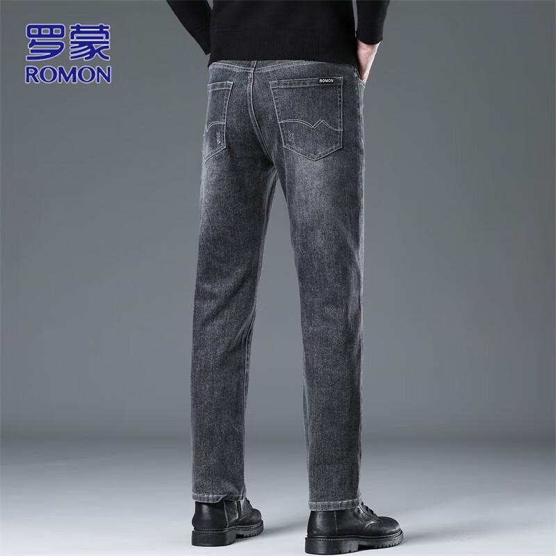 ROMON Мужские джинсы прямого кроя в стиле business casual