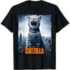 Футболка с изображением кошки в японском стиле Catzilla Cat