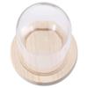 Clear Glass Bell Shape Dome with Wooden Base Tabletop Centerpiece Bell Jar Display Case Practical Easy To Use Cloche Glass Dome