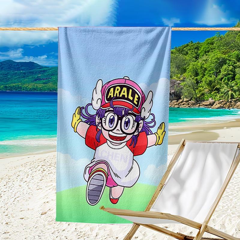 proof beach towel with a Arale Norimaki1 pattern - soft,absorbent,quick-drying,machine washable - perfect for swimming,camping,bathing