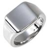 Tungsten Signet Ring Ring Silver Color Mirror Surface Width Signet Accessory [sakuto] Men's 1.2cm (16)