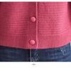 Autumn and Winter Fashion Women's Sweater Knitted Cardigan Round Neck Pearl Sweater Coat Thickened